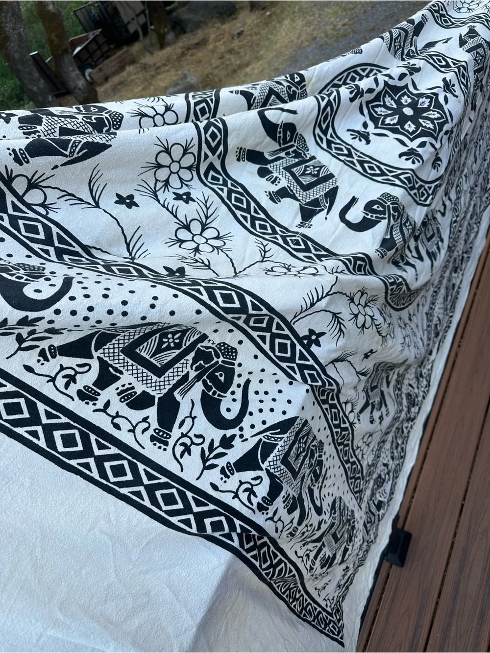 Black & Cream Tapestry - Made in India